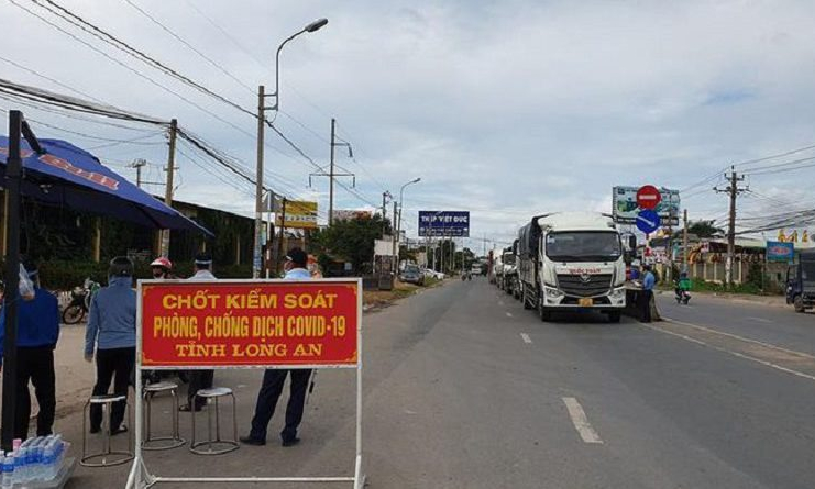 Từ 12 giờ ngày 30/7/2021, Long An không kiểm tra tại các trạm, chốt kiểm soát dịch đối với phương tiện có Giấy nhận diện