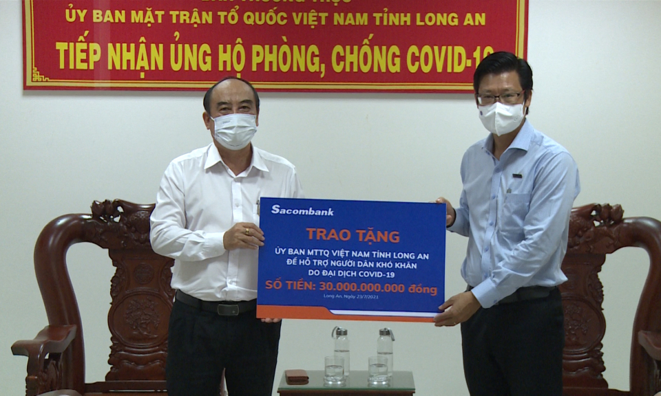 Ngân hàng Sacombank ủng hộ 30 tỷ đồng hỗ trợ người dân khó khăn do ảnh hưởng dịch Covid-19