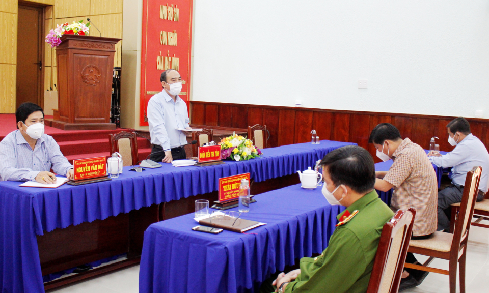 Kiểm tra công tác phòng chống dịch Covid-19 tại huyện Cần Đước