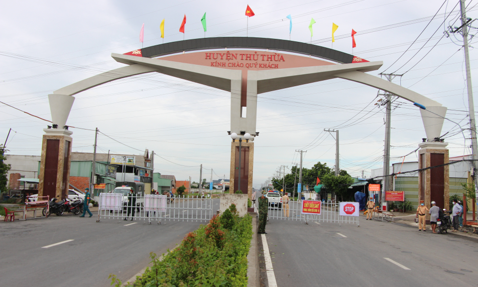Huyện Thủ Thừa thành lập mới 15 chốt kiểm soát phòng, chống dịch Covid-19