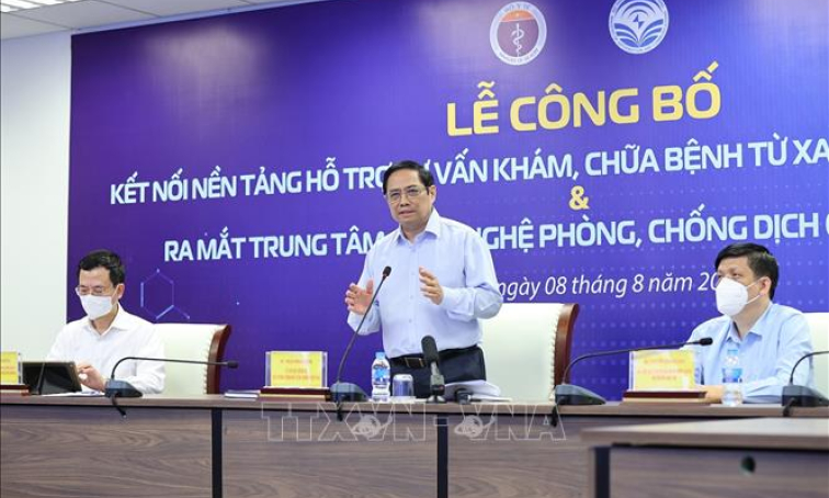 Thủ tướng dự lễ công bố kết nối nền tảng hỗ trợ tư vấn khám, chữa bệnh từ xa