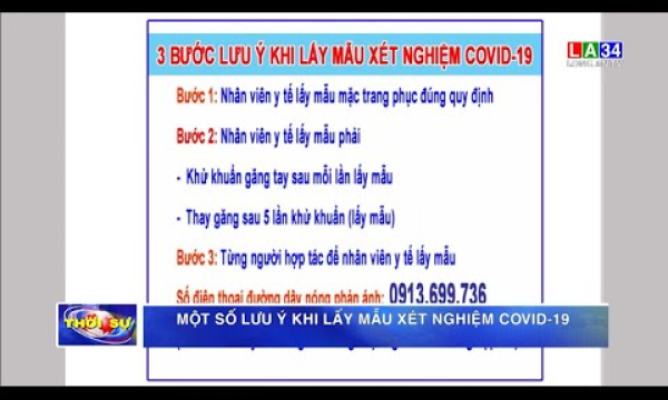 Một số lưu ý khi lấy mẫu xét nghiệm Covid-19