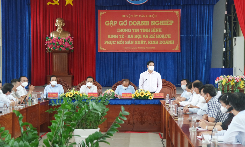 Cần Giuộc: Gặp gỡ doanh nghiệp thông tin kế hoạch phục hồi sản xuất, kinh doanh