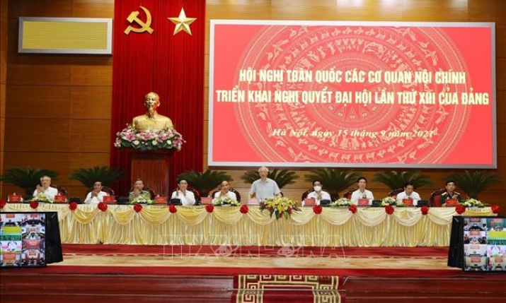 Tổng Bí thư Nguyễn Phú Trọng dự Hội nghị toàn quốc các cơ quan nội chính