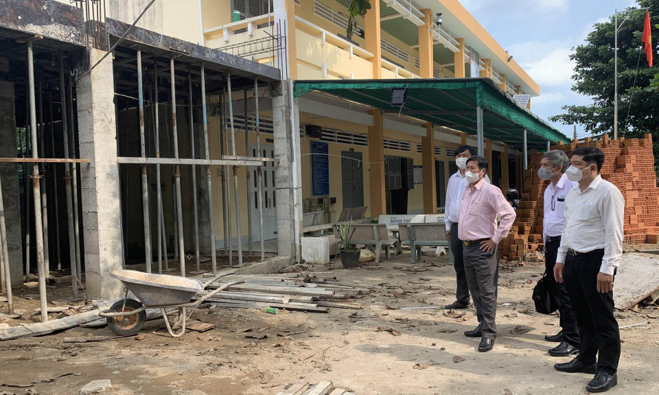 Lãnh đạo huyện Châu Thành kiểm tra công tác chuẩn bị năm học mới