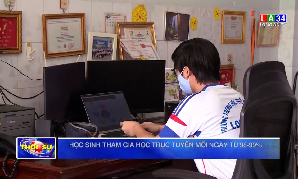 Học sinh tham gia học trực tuyến mỗi ngày từ 98-99%