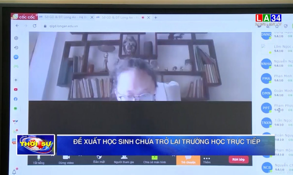 Long An: Đề xuất học sinh chưa trở lại trường học trực tiếp