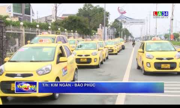 Taxi trên địa bàn tỉnh Long An hoạt động đảm bảo các yêu cầu về phòng, chống dịch