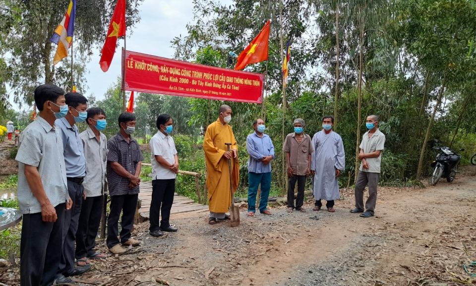 Tân Thạnh: Khởi công xây dựng cầu giao thông Kinh 2000