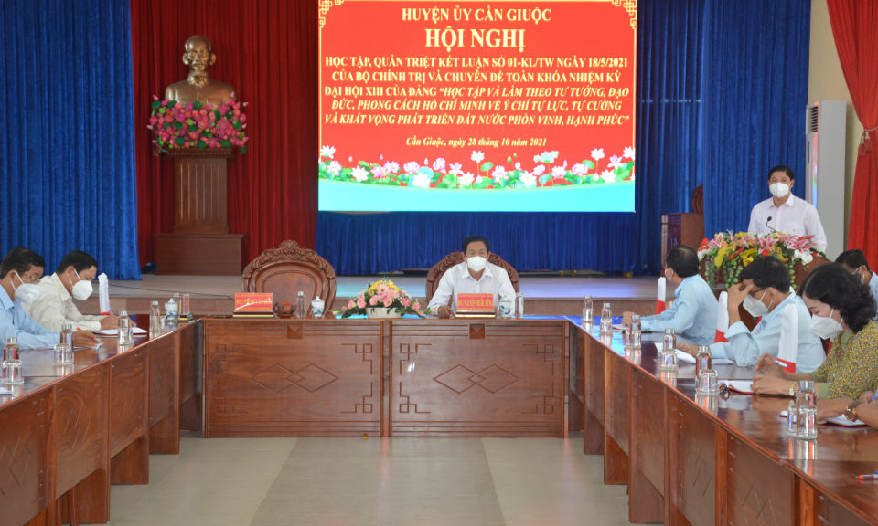 Cần Giuộc: Học tập quán triệt chuyên đề toàn khóa năm 2021