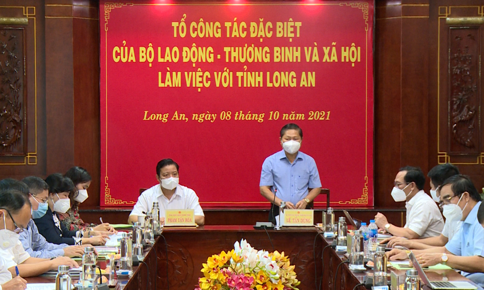Thứ trưởng Bộ LĐTB&XH làm việc với tỉnh Long An về công tác đảm bảo an sinh xã hội