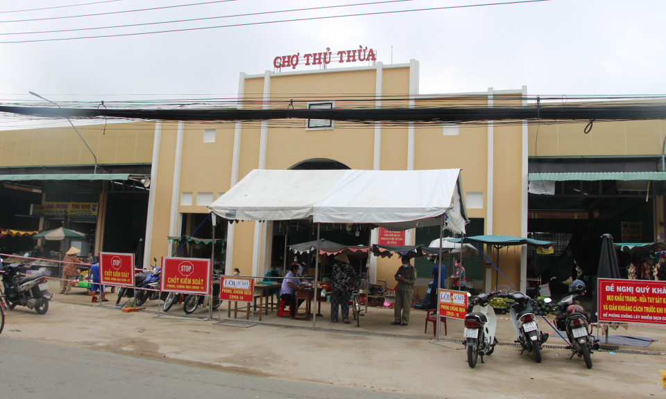 Thủ Thừa: 6 chợ truyền thống hoạt động trở lại từ 4/10