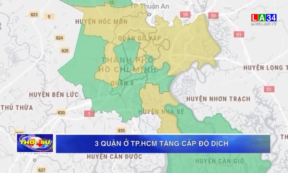 3 quận ở TP.HCM tăng cấp độ dịch