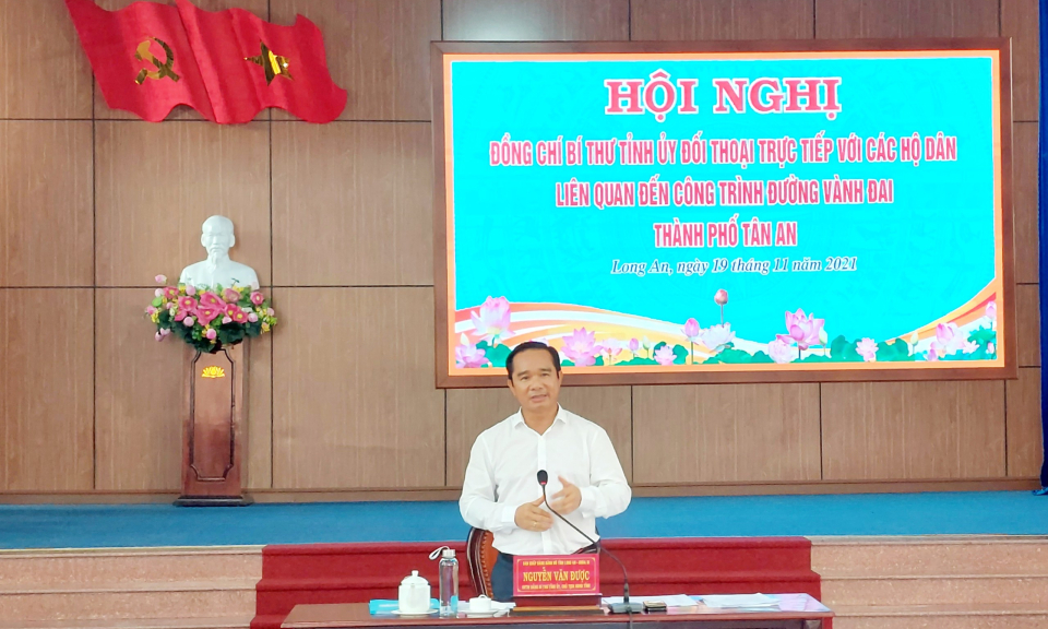 Bí thư Tỉnh ủy đối thoại với các hộ dân liên quan đến công trình đường Vành Đai