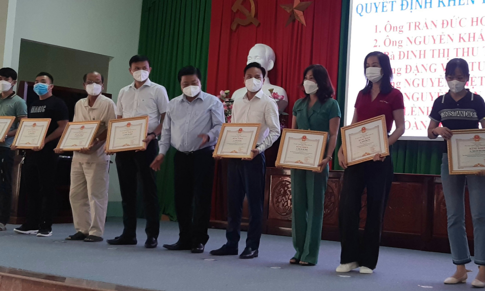Huyện Châu Thành tri ân các doanh nghiệp đóng góp kinh phí phòng chống dịch COVID-19.