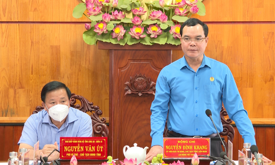 Đoàn công tác Tổng Liên đoàn Lao động Việt Nam làm việc tại Long An