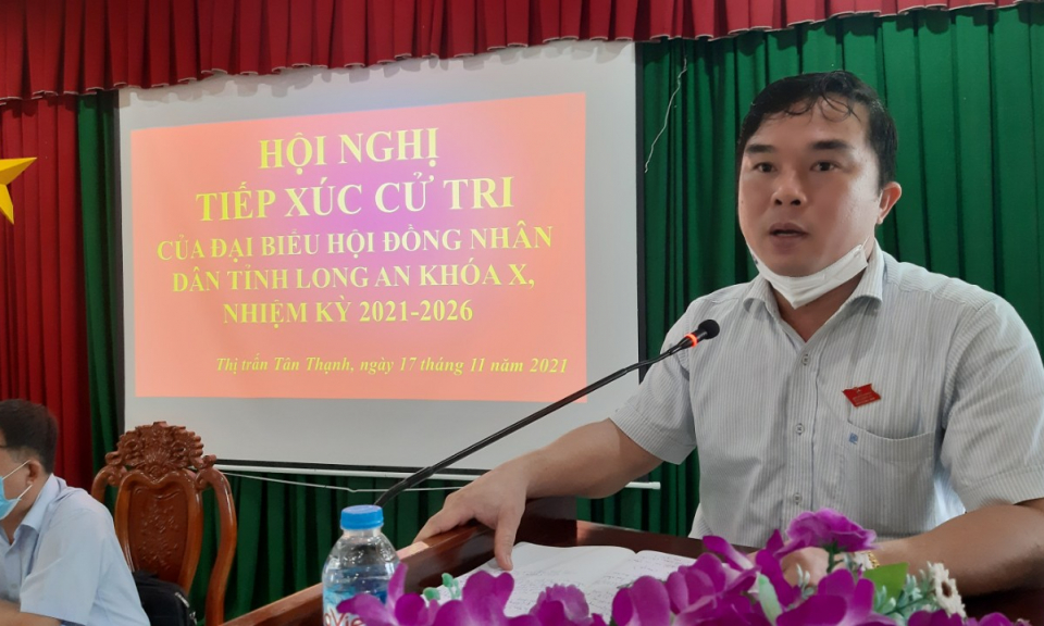 Đại biểu HĐND tỉnh tiếp xúc cử tri Tân Thạnh