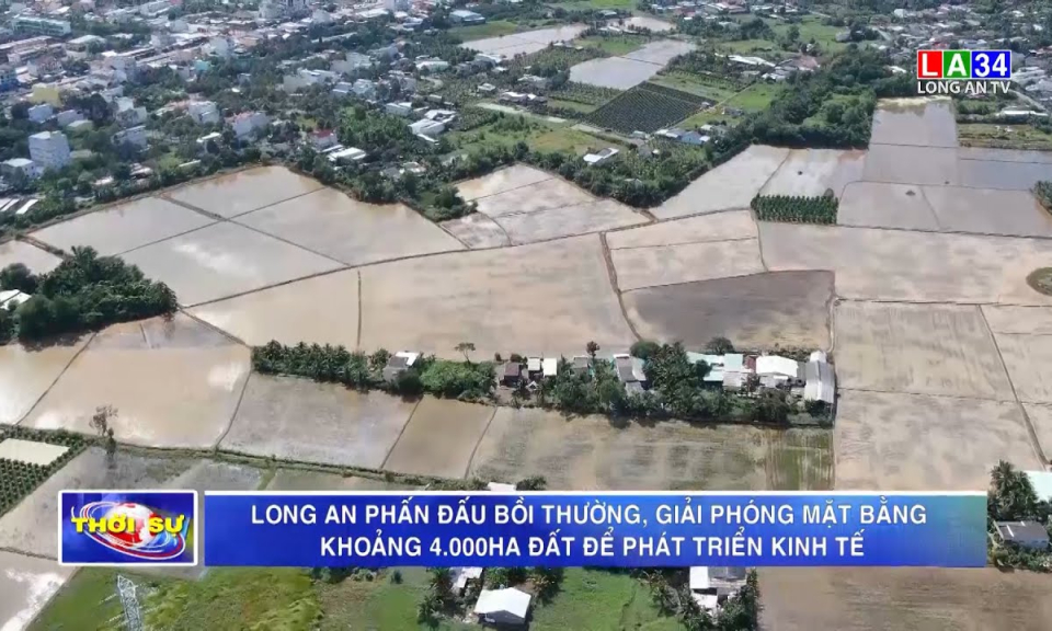Long An phấn đấu bồi thường, giải phóng mặt bằng khoảng 4.000ha đất để phát triển kinh tế