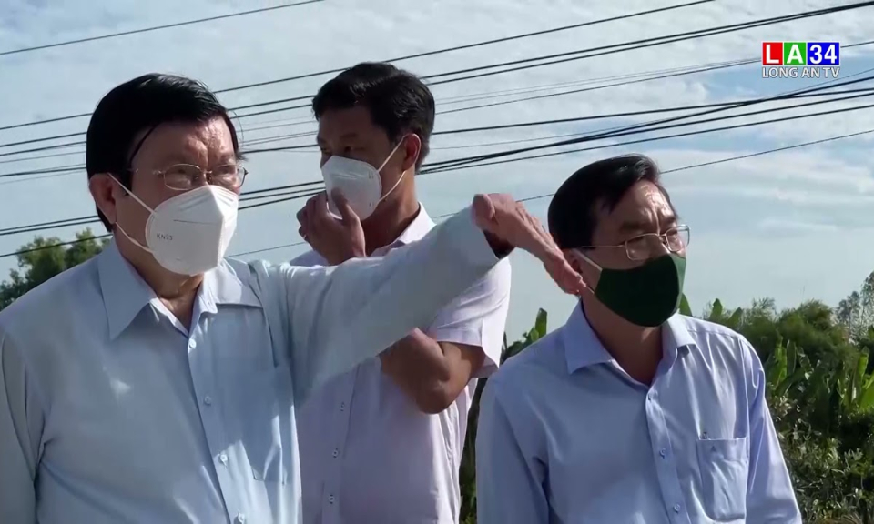 Nguyên Chủ tịch nước – Trương Tấn Sang kiểm tra tiến độ xây dựng các cầu giao thông nông thôn