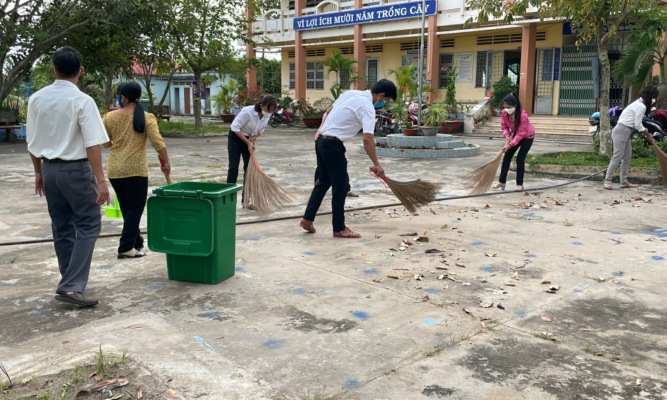 Tân Hưng: Các trường từ bậc THCS trở xuống chuẩn bị đón học sinh