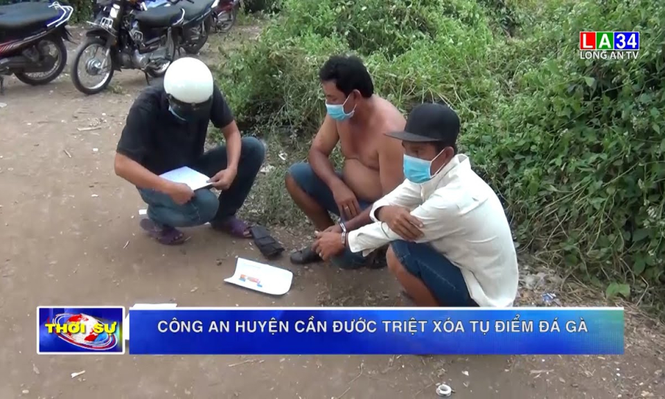 Công an huyện Cần Đước triệt xóa tụ điểm đá gà