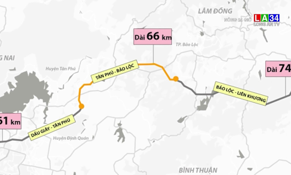 Cao tốc Tân Phú - Bảo Lộc dự kiến khởi công vào tháng 10/2021