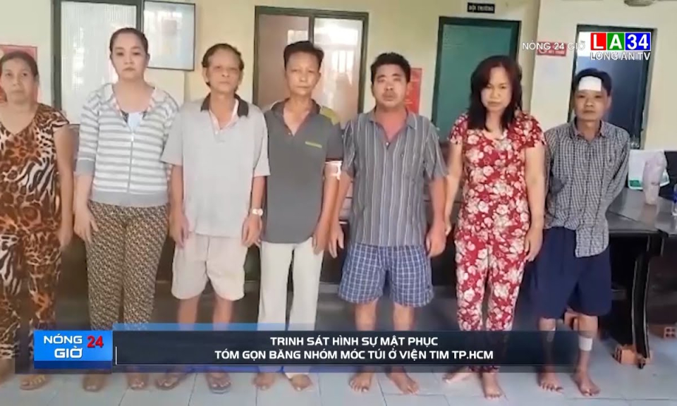 Trinh sát hình sự mật phục tóm gọn băng nhóm móc túi ở Viện Tim TP.HCM