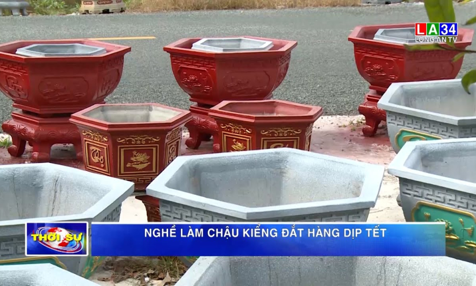 Nghề làm chậu kiểng đắt hàng dịp Tết