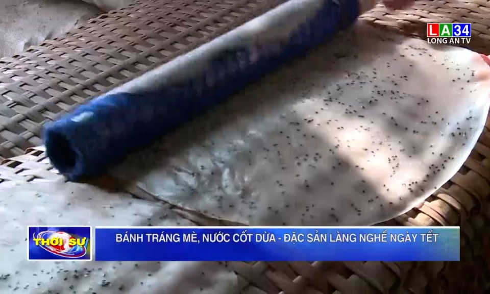 Bánh tráng mè, nước cốt dừa &#8211; Đặc sản làng nghề ngày Tết