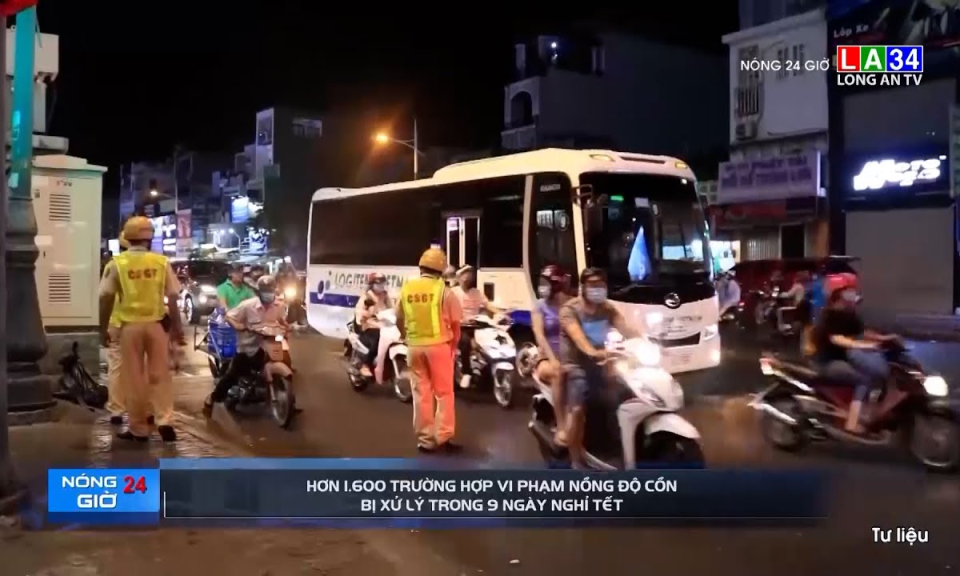 Hơn 1.600 trường hợp vi phạm nồng độ cồn bị xử lý trong 9 ngày Tết