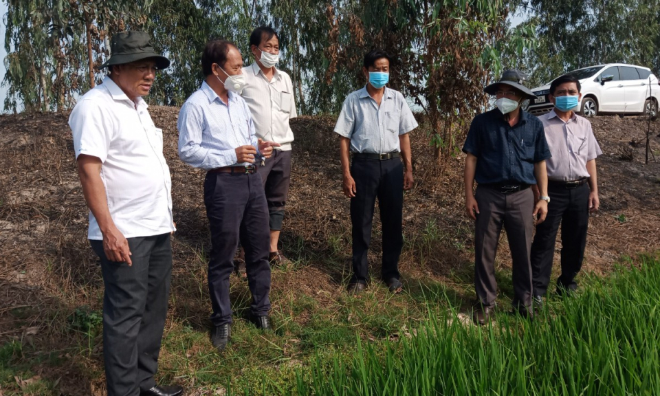 Tân Hưng: Lãnh đạo huyện thăm đồng sau tết