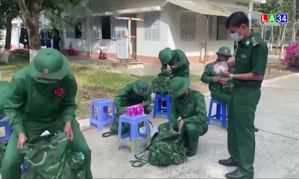 Bộ đội Biên phòng Long An tiếp nhận chiến sỹ mới năm 2022