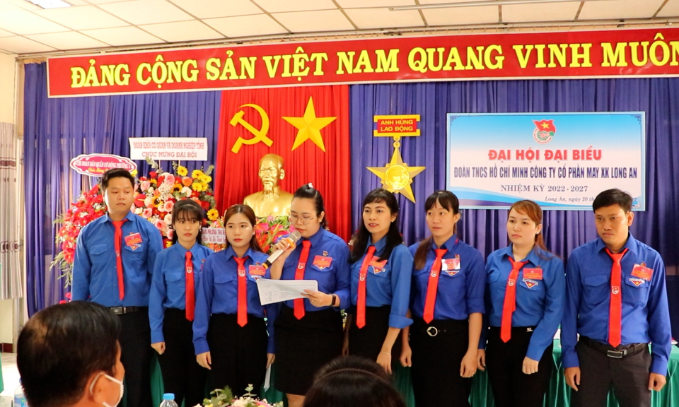 Đại hội Đoàn cơ sở Công ty cổ phần May xuất khẩu Long An nhiệm kỳ 2022 &#8211; 2027