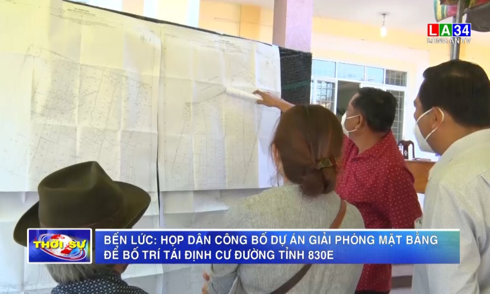 Bến Lức: Họp dân công bố dự án giải phóng mặt bằng để bố trí tái định cư đường tỉnh 830E