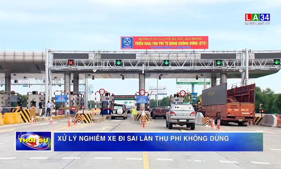 Xử lý nghiêm xe đi sai làn thu phí không dừng