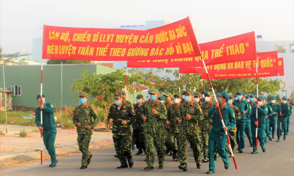 Ban chỉ huy Quân sự huyện Cần Đước tổ chức ngày chạy thể thao CISM