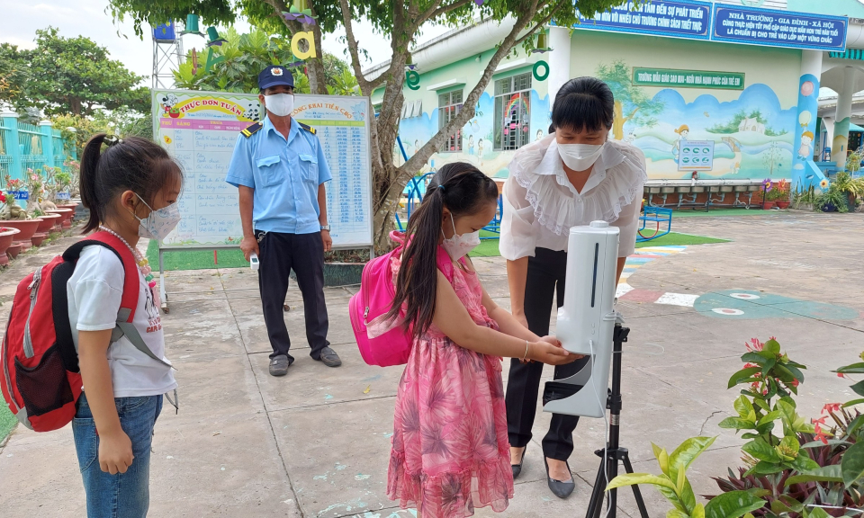 Trường Mẫu giáo Sao Mai với công tác phòng, chống dịch trong nhà trường