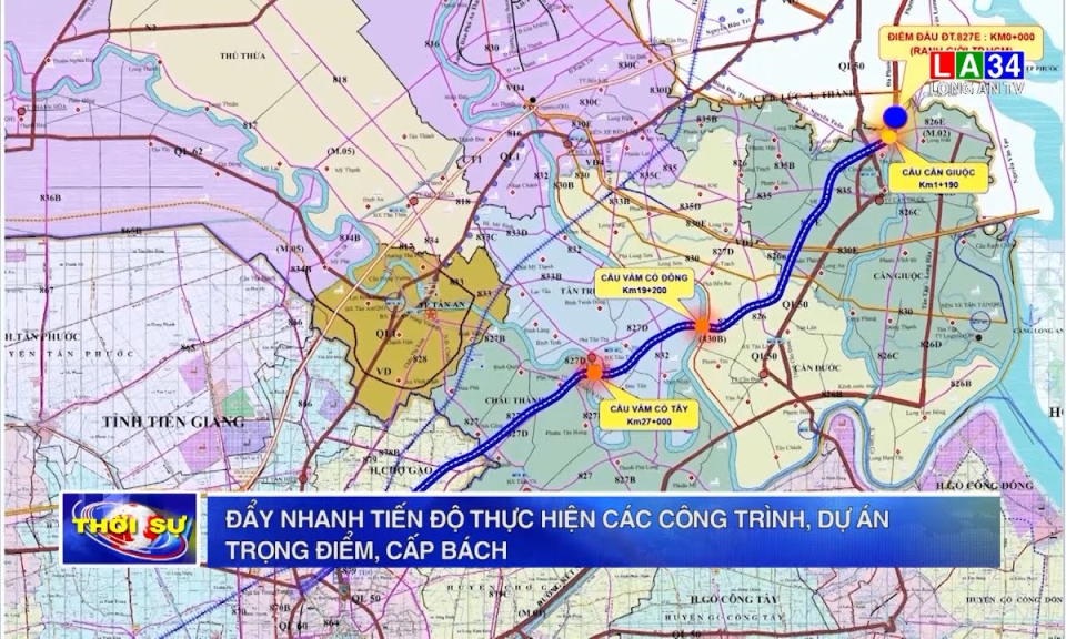 Long An đẩy nhanh tiến độ thực hiện các công trình, dự án trọng điểm, cấp bách