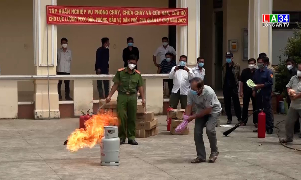 Các địa phương trong tỉnh tập huấn nghiệp vụ PCCC và cứu nạn cứu hộ năm 2022