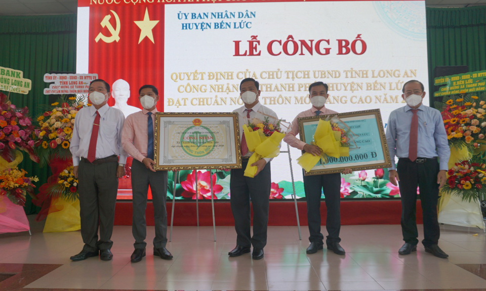 Bến Lức: Xã Thanh Phú đạt chuẩn nông thôn mới nâng cao