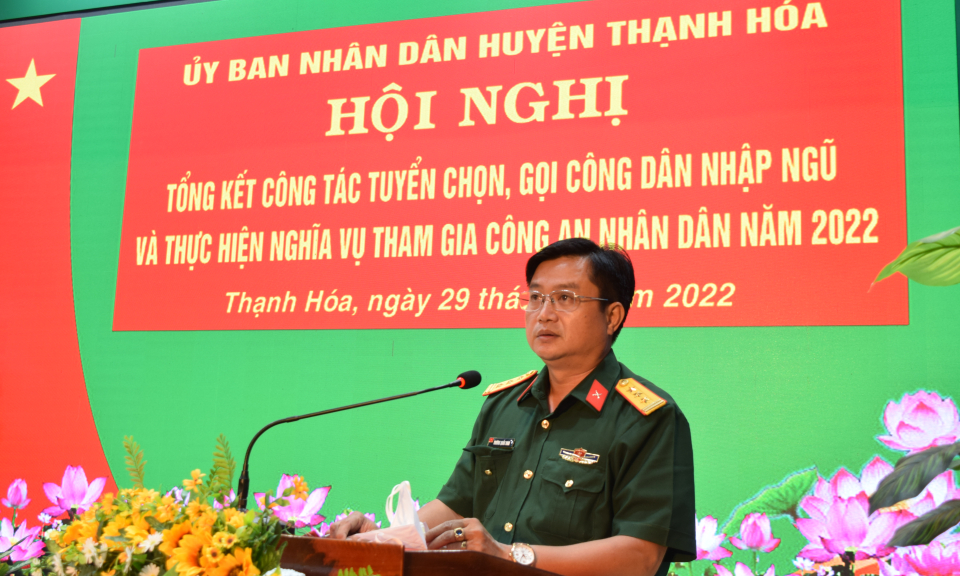Thạnh Hóa hoàn thành chỉ tiêu tuyển quân 2022