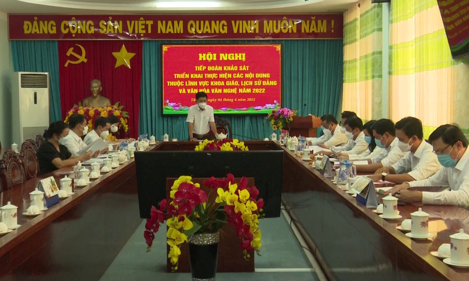 Ban Tuyên Giáo Tỉnh ủy công tác tại huyện Tân Trụ