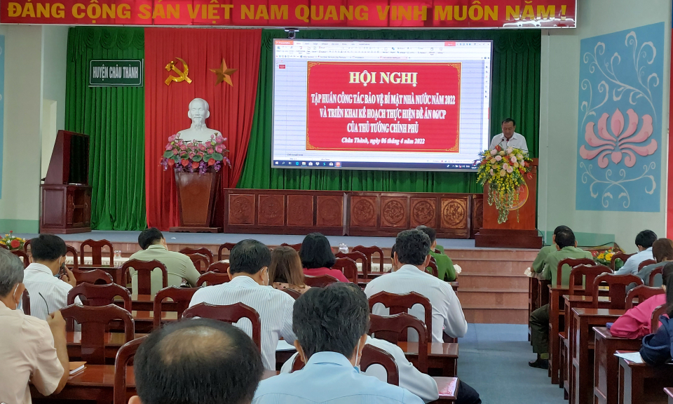 Huyện Châu Thành tập huấn công tác bảo vệ bí mật Nhà nước 