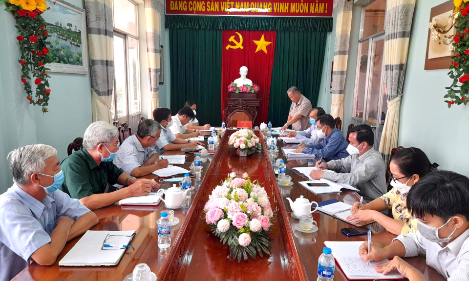 Hội CCB tỉnh làm việc với Huyện uỷ Tân Thạnh về công tác chuẩn bị Đại hội điểm của tỉnh