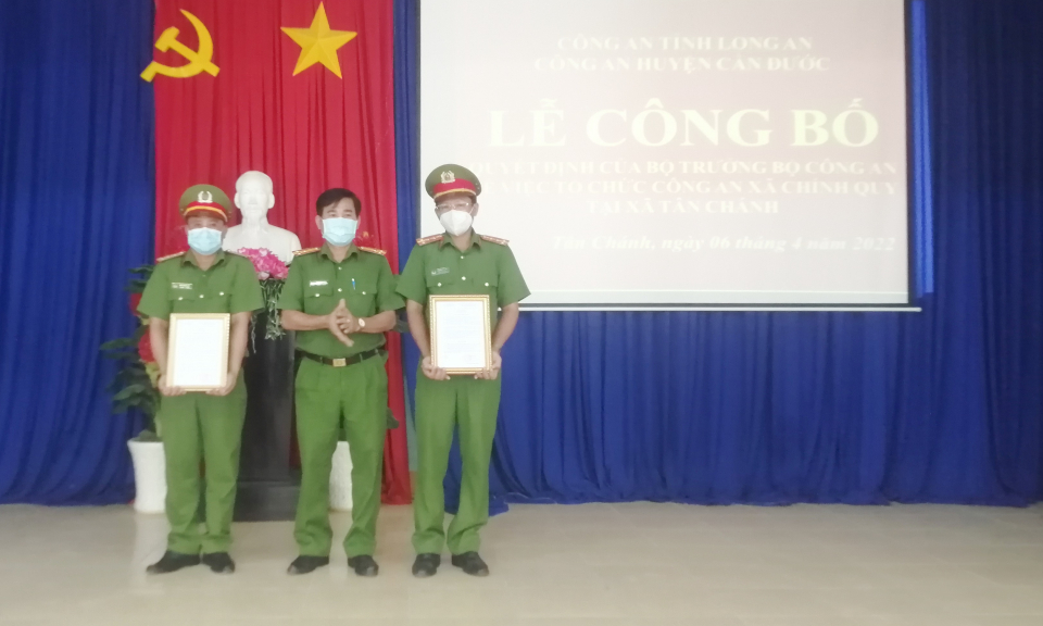 Cần Đước 100% xã - thị trấn có công an chính quy
