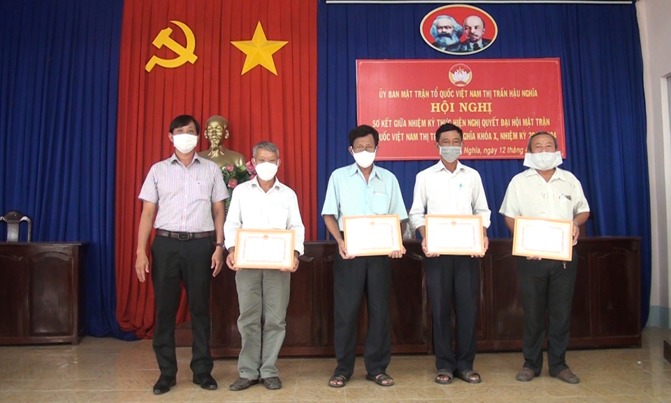 UBMTQVN thị trấn Hậu Nghĩa sơ kết giữa nhiệm kỳ