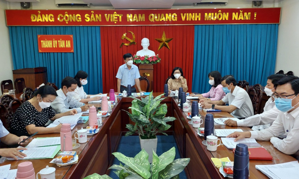 Ban Tuyên giáo Tỉnh ủy làm việc tại Tân An