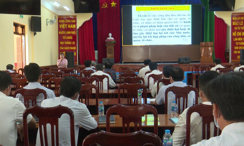 Tân Trụ tập huấn nghiệp vụ công tác tiếp công dân, xử lý đơn và giải quyết khiếu nại, tố cáo