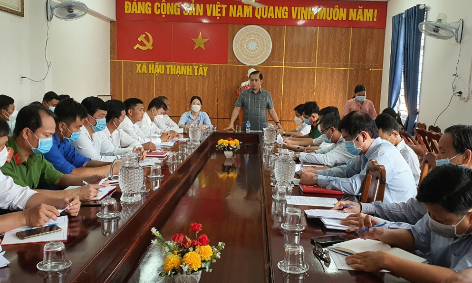 Chủ tịch UBND huyện Tân Thạnh làm việc với xã Hậu Thạnh Tây