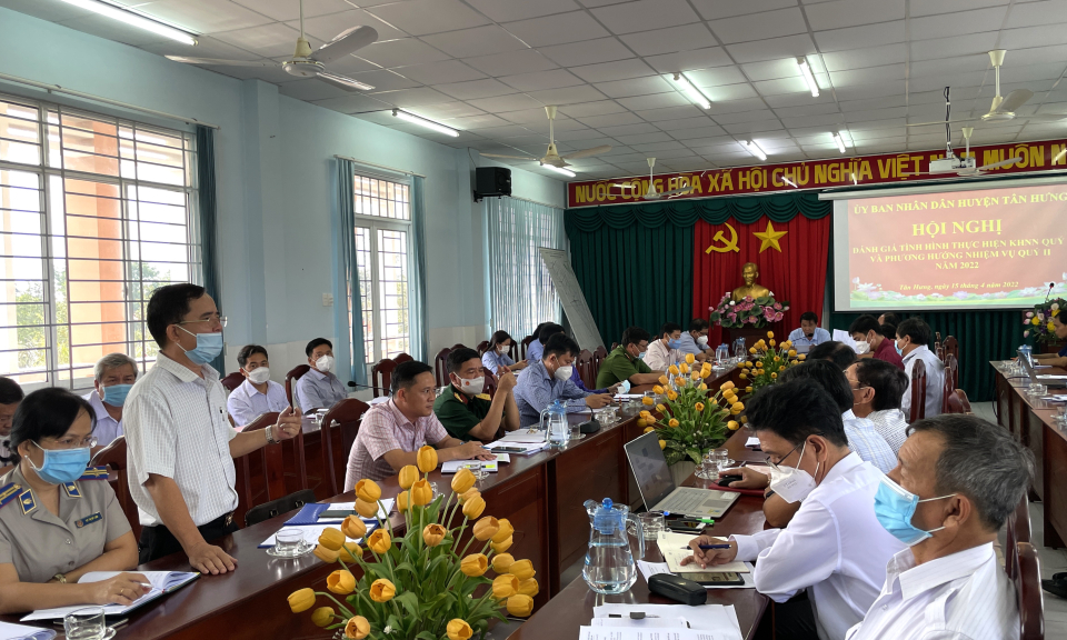 Tân Hưng: Đến giữa tháng 5/2022, giải quyết dứt điểm những tồn đọng của quý I